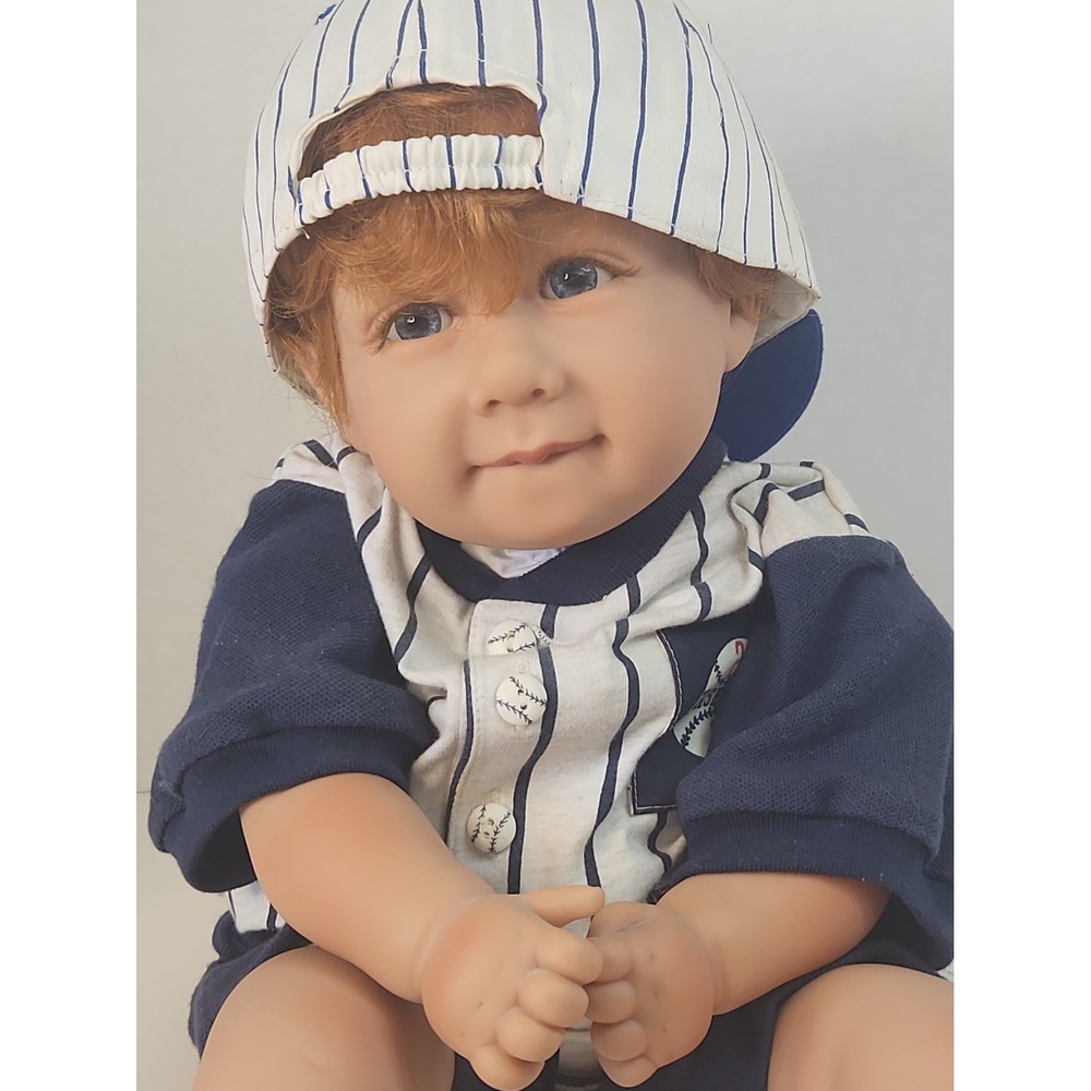 Vintage 1997 Pat Secrist Apple Valley 22" Reborn Toddler Doll Baseball Player